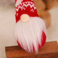 HKM-161107 Christmas Faceless Doll Ornament - Knitted Fabric Forest Man Decoration, 16cm