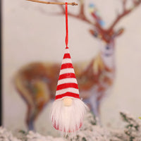 HKM-161107 Christmas Faceless Doll Ornament - Knitted Fabric Forest Man Decoration, 16cm