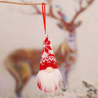 HKM-161107 Christmas Faceless Doll Ornament - Knitted Fabric Forest Man Decoration, 16cm