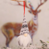HKM-161107 Christmas Faceless Doll Ornament - Knitted Fabric Forest Man Decoration, 16cm