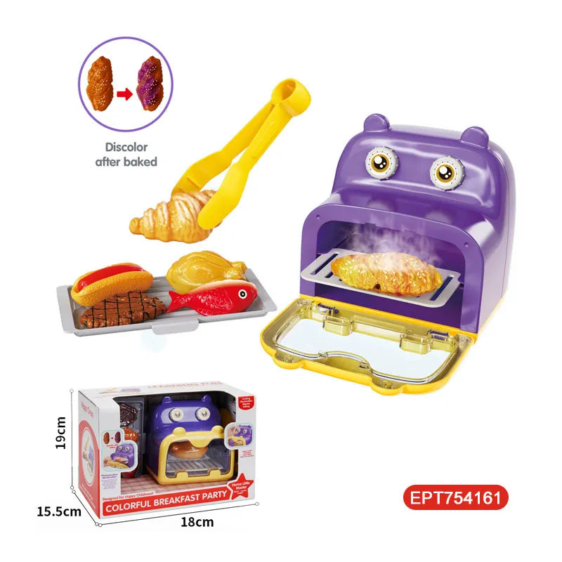 KTX-161171 Pretend Play Breakfast Machine Toy - Toaster with Accessories for Kids Age 2 to 13