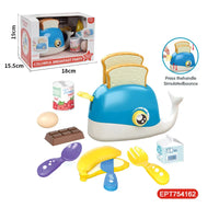 HKM-161171 Pretend Play Breakfast Machine Toy - Toaster with Accessories for Kids Age 2 to 13