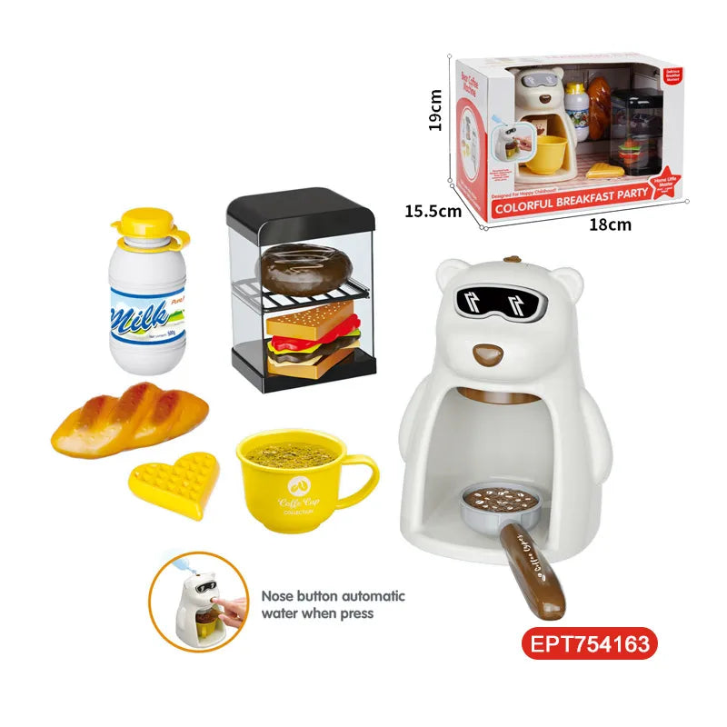 KTX-161171 Pretend Play Breakfast Machine Toy - Toaster with Accessories for Kids Age 2 to 13