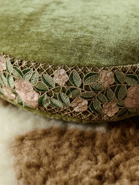 HKM-161299 Light Luxury Square Pillow Cushion with Floral Pattern - Multiple Sizes Available