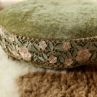 HKM-161299 Light Luxury Square Pillow Cushion with Floral Pattern - Multiple Sizes Available
