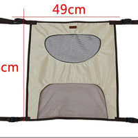HKM-161363 Pet Car Rear Seat Divider Anti-Dog Barrier with PVC Netting, 54x49cm