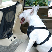HKM-161363 Pet Car Rear Seat Divider Anti-Dog Barrier with PVC Netting, 54x49cm