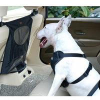 HKM-161363 Pet Car Rear Seat Divider Anti-Dog Barrier with PVC Netting, 54x49cm