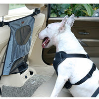 HKM-161363 Pet Car Rear Seat Divider Anti-Dog Barrier with PVC Netting, 54x49cm