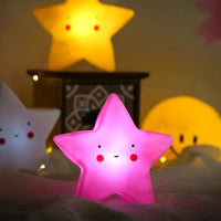 HKM-161491 Cartoon LED Night Light with Moon, Star, and Cloud Design for Kids' Bedroom Decor