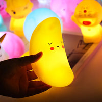 HKM-161491 Cartoon LED Night Light with Moon, Star, and Cloud Design for Kids' Bedroom Decor