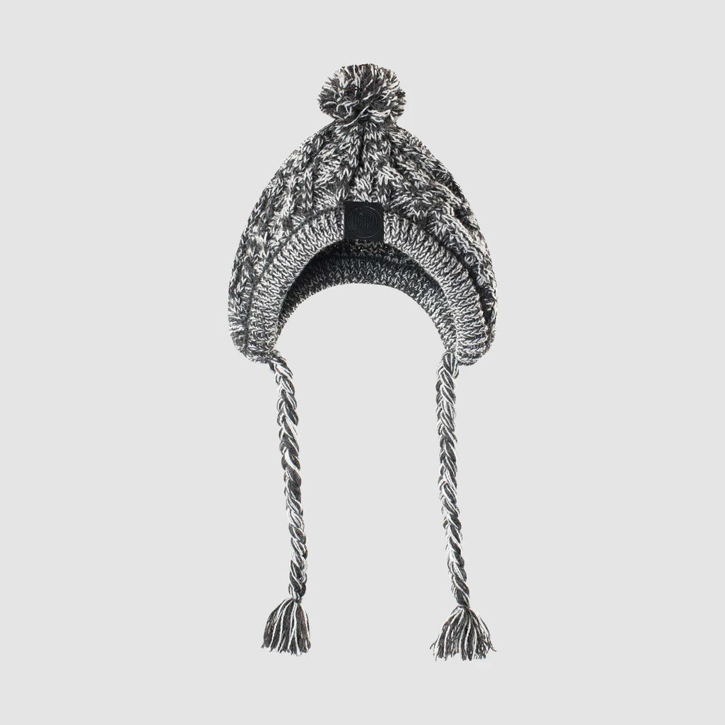 HKM-161491 Fluffy Windproof Knitting Dog Hat in Pink and Gray, Sizes S to L