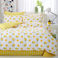 HKM-161491 Idyllic Floral Cotton Twill Bedding Set - 4-Piece Collection with Various Sizes Available