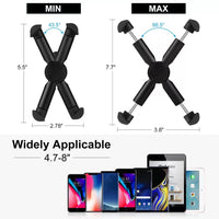 HKM-161555 Universal Motorcycle and Bicycle Mobile Phone Holder - Outdoor Riding Phone and Tablet Bracket in Black and Gray
