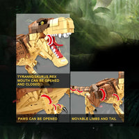 HKM-162067 Jurassic Dinosaur Building Blocks Triceratops Model - DIY Educational Toy for Ages 6 and Up