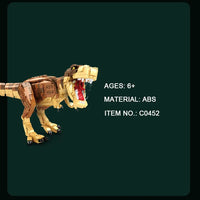 HKM-162067 Jurassic Dinosaur Building Blocks Triceratops Model - DIY Educational Toy for Ages 6 and Up