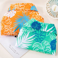 HKM-162067 Pet Beach Leaf Shirt for Dogs - Casual Orange & Green Polyester Outfit in XS to XL