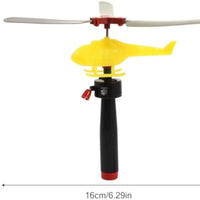 HKM-162131 Children's Handle Cable Helicopter Flying Toy - Outdoor Plastic Dragonfly Plane