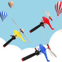 HKM-162131 Children's Handle Cable Helicopter Flying Toy - Outdoor Plastic Dragonfly Plane
