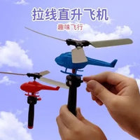 HKM-162131 Children's Handle Cable Helicopter Flying Toy - Outdoor Plastic Dragonfly Plane
