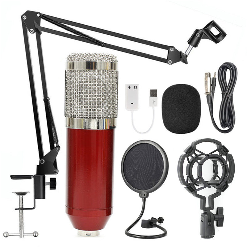 KTX-162195 BM-800 Professional Desktop Microphone with Dual-Channel Ultra-High-Definition Audio Output