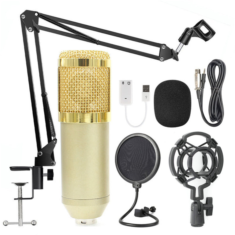 KTX-162195 BM-800 Professional Desktop Microphone with Dual-Channel Ultra-High-Definition Audio Output