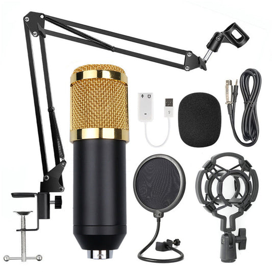 KTX-162195 BM-800 Professional Desktop Microphone with Dual-Channel Ultra-High-Definition Audio Output