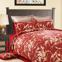 HKM-162259 Plant Flower Reactive Printed Cotton Sheets - 100% Pure Cotton Bedding Fabric
