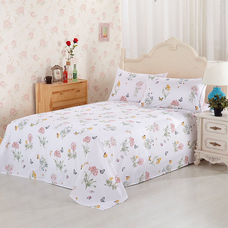 HKM-162259 Plant Flower Reactive Printed Cotton Sheets - 100% Pure Cotton Bedding Fabric