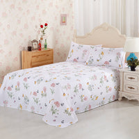HKM-162259 Plant Flower Reactive Printed Cotton Sheets - 100% Pure Cotton Bedding Fabric