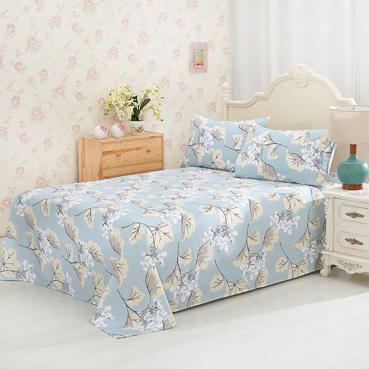 HKM-162259 Plant Flower Reactive Printed Cotton Sheets - 100% Pure Cotton Bedding Fabric