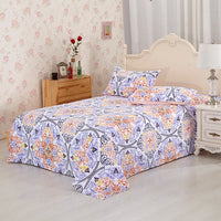 HKM-162259 Plant Flower Reactive Printed Cotton Sheets - 100% Pure Cotton Bedding Fabric