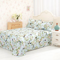 HKM-162259 Plant Flower Reactive Printed Cotton Sheets - 100% Pure Cotton Bedding Fabric