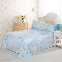 HKM-162259 Plant Flower Reactive Printed Cotton Sheets - 100% Pure Cotton Bedding Fabric