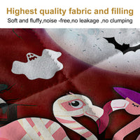 HKM-162323 Flamingo 3-Piece Bedding Set with Quilt and Pillowcases, Soft Microfiber for All Season Use