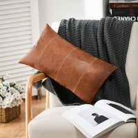 HKM-162387 Stylish Brown and Black Striped Decorative Pillow Cover for Home Living Room