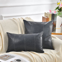 HKM-162387 Stylish Brown and Black Striped Decorative Pillow Cover for Home Living Room