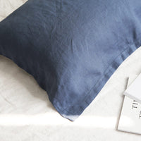HKM-162451 Pure Linen Breathable Pillow Towel in Solid Color