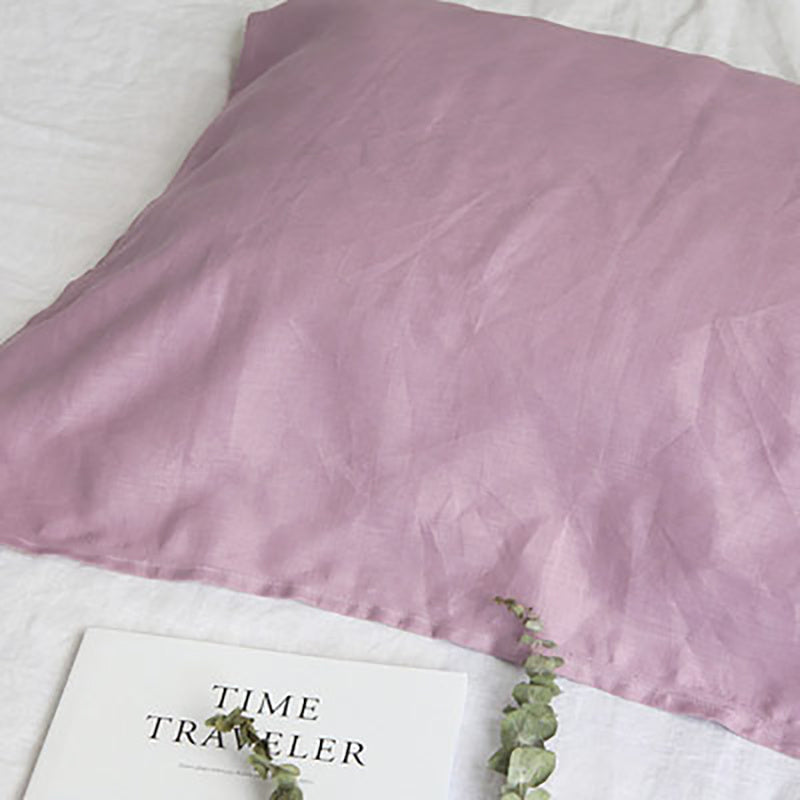HKM-162451 Pure Linen Breathable Pillow Towel in Solid Color