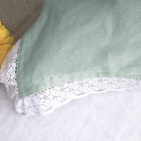 HKM-162451 Pure Linen Breathable Pillow Towel in Solid Color