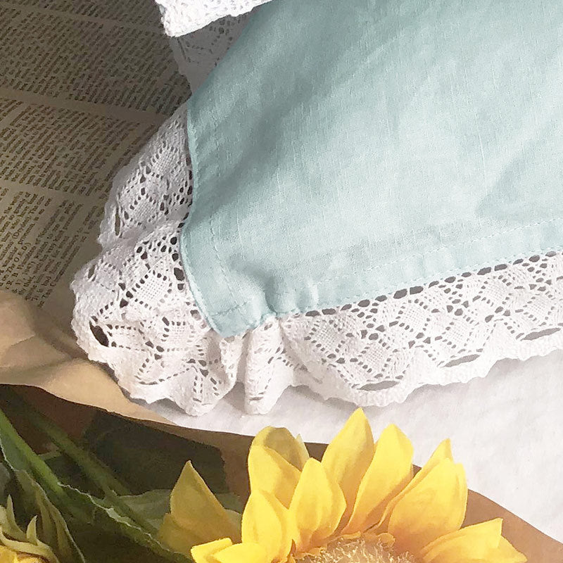 HKM-162451 Pure Linen Breathable Pillow Towel in Solid Color