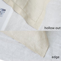 HKM-162451 Pure Linen Breathable Pillow Towel in Solid Color