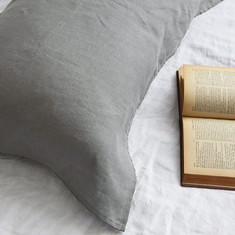 HKM-162451 Pure Linen Breathable Pillow Towel in Solid Color