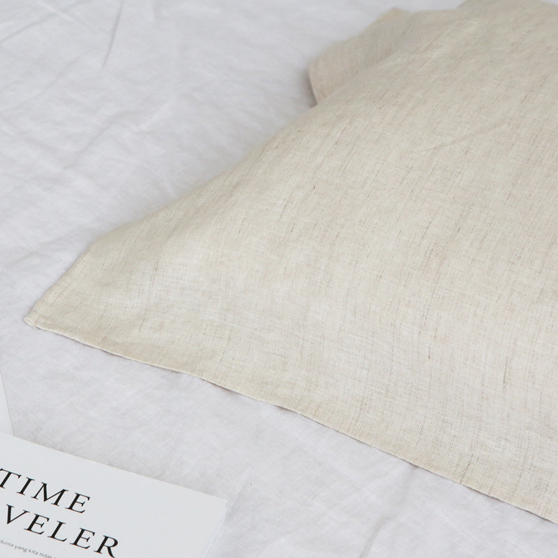 HKM-162451 Pure Linen Breathable Pillow Towel in Solid Color