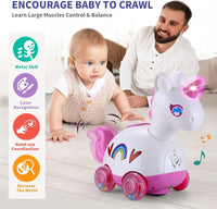 HKM-162451 Unicorn Giraffe Walking Music Toy for Early Learning and Play - Perfect for Kids Aged 0 to 7 Years