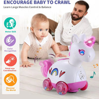 HKM-162451 Unicorn Giraffe Walking Music Toy for Early Learning and Play - Perfect for Kids Aged 0 to 7 Years