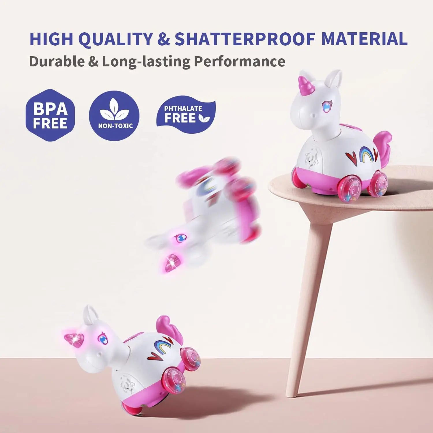 Unicorn Giraffe Walking Music Toy for Early Learning and Play - Perfect for Kids Aged 0 to 7 Years