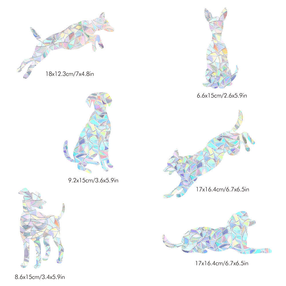 HKM-162579 3D Static Window Film for Decoration - Cat, Cloud, Moon, Butterfly Patterns, Plastic Material
