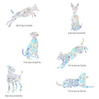 HKM-162579 3D Static Window Film for Decoration - Cat, Cloud, Moon, Butterfly Patterns, Plastic Material