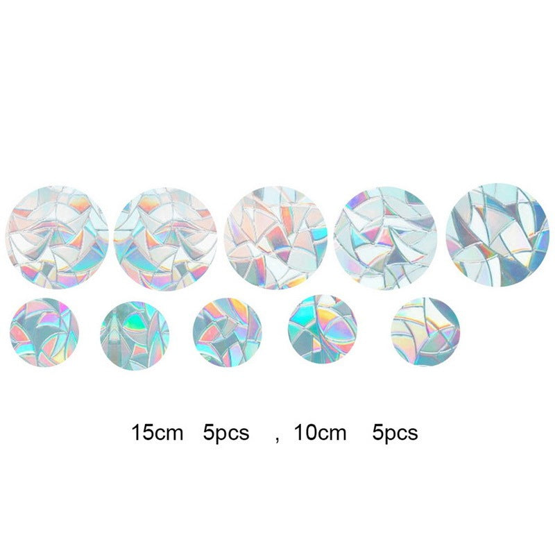 HKM-162579 3D Static Window Film for Decoration - Cat, Cloud, Moon, Butterfly Patterns, Plastic Material